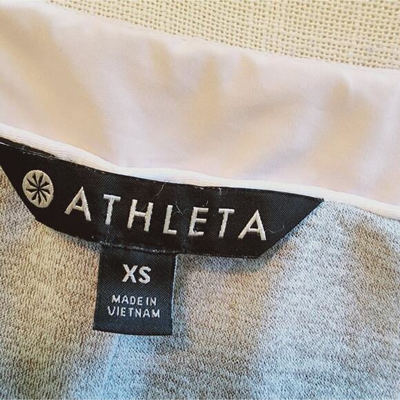 ATHLETA CREAM ZIP UP DRAW WAIST JACKET SIZE XS - Picture 5 of 6